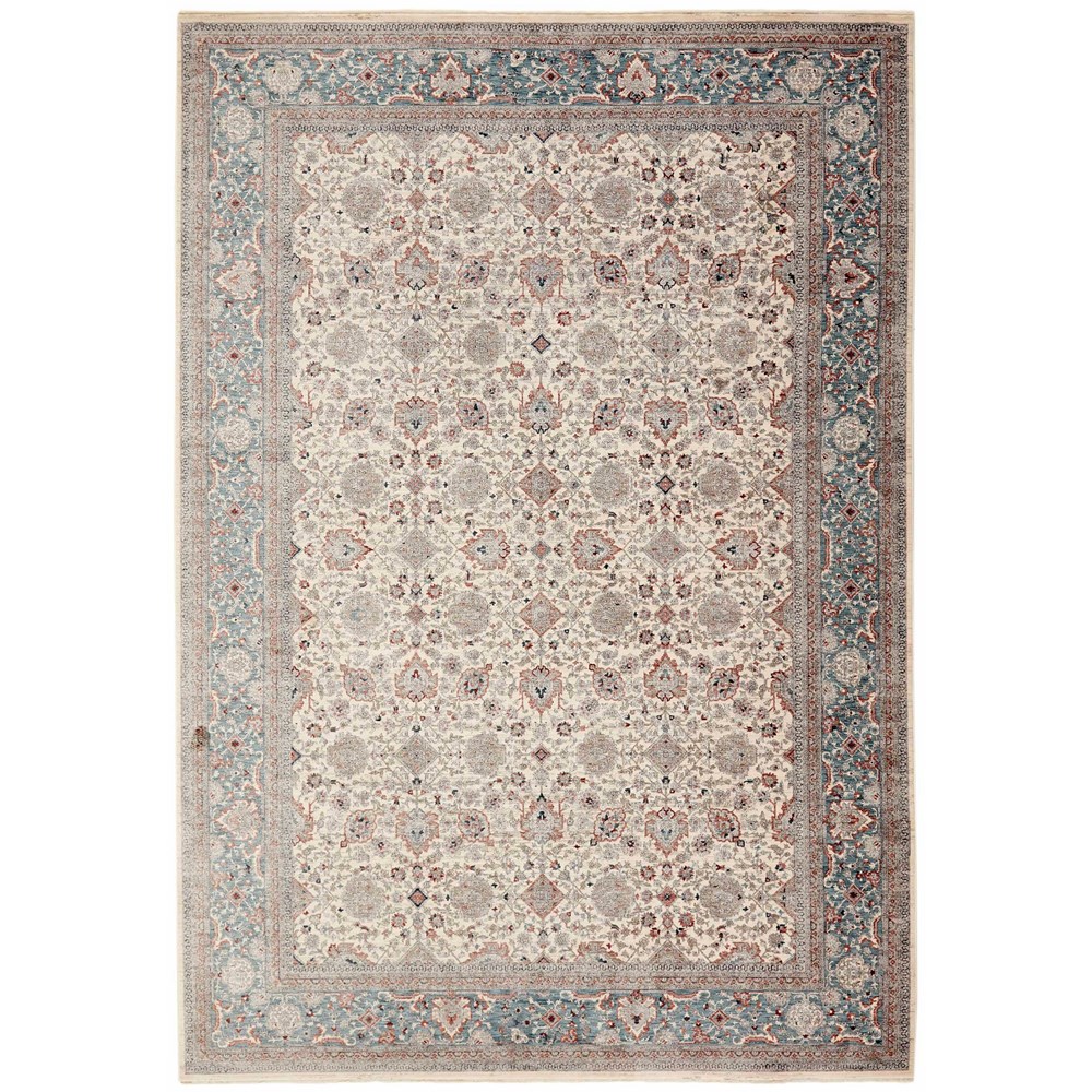 Everyday Tailor Traditional Border TLVCG08B TLV12 Rug in Blue Red